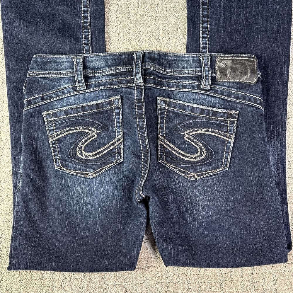 Silver Jeans Tuesday Jeans Womens 31x31 Blue Slim Boot Stretch Medium Wash Low R